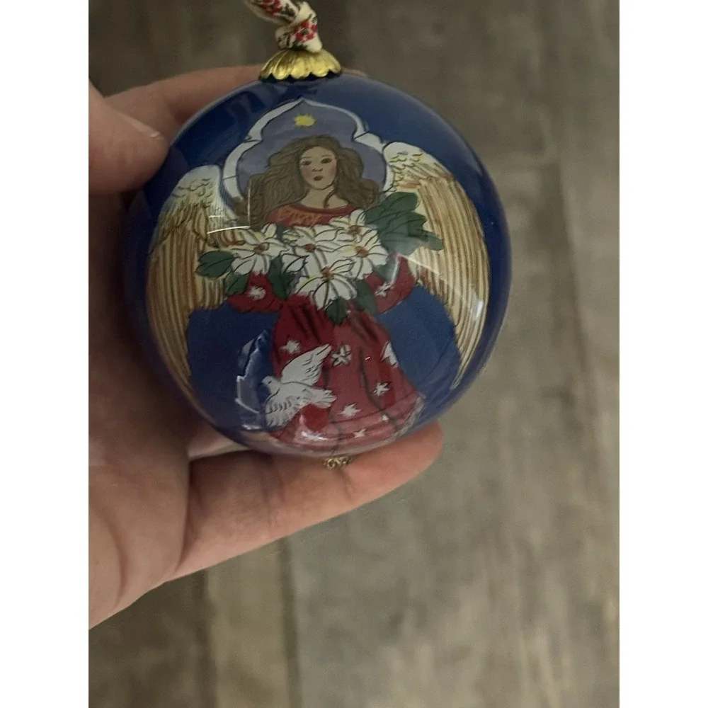 Pier 1 Li Bien Christmas Angel Ornament Glass 2013 Boxed